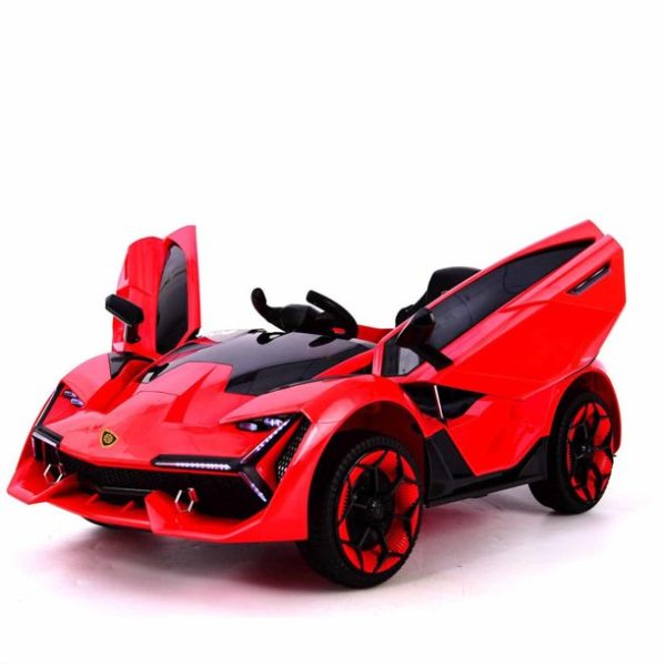 Ride&Cars Red Sports kids electric car with hydraulic lever scissors door